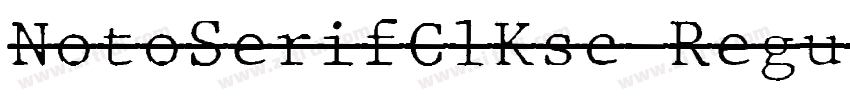 NotoSerifClKsc Regul字体转换